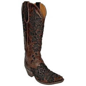 Old Gringo Nicolette 15" Brass L2310-2 High Calf Western Cowgirl Tall Boots 6